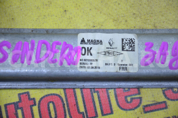 Стеклоподъемник электр. задний правый Renault Sandero оригинальный номер 827206057R