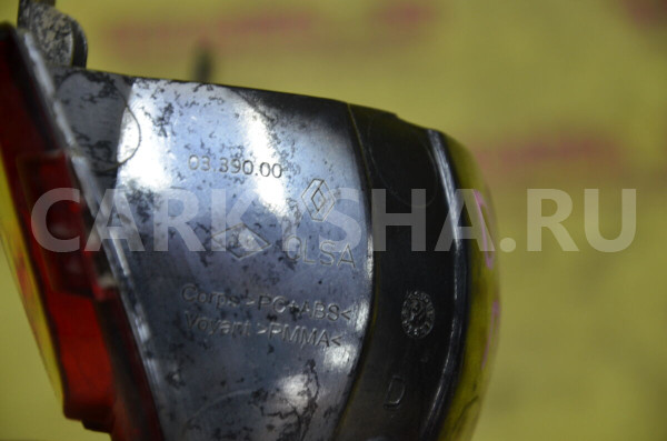 Фонарь задний противотуманный правый Renault Duster оригинальный номер 0339000